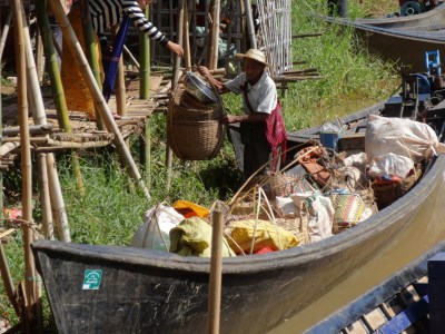 at the floating market