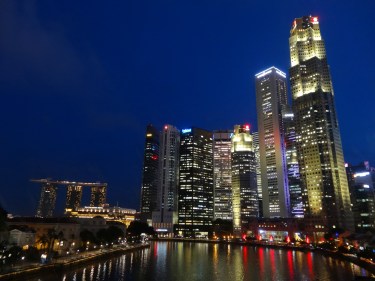 view from the bar, Raffles Place, Singapore
