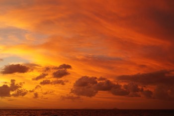 sunset on the Whitsundays